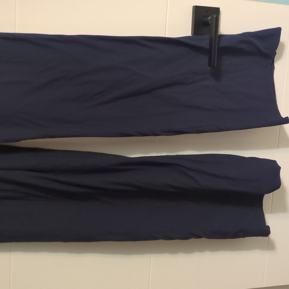 Lunya Navy Wide Leg Pants - Picture 3 of 7